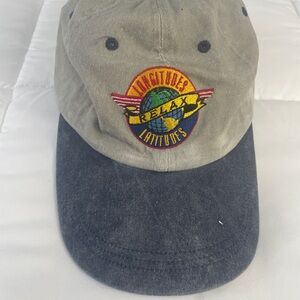 Longitudes Latitudes Caribbean Joe Beige Hat with Colorful Logo